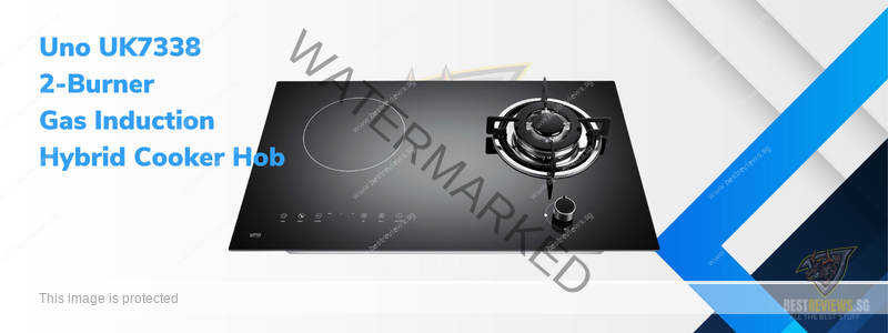 Uno UK7338 2-Burner Gas-Induction Hybrid Cooker Hob
