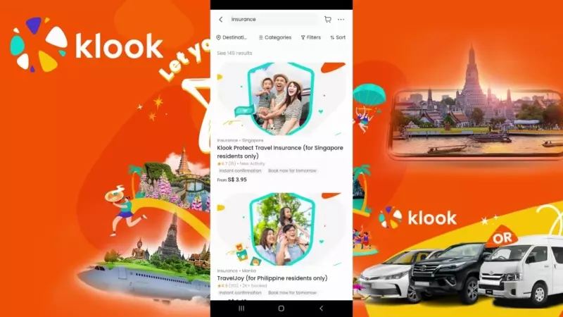 Klook Bangkok Experience - Booking Travel Insurance for Group of Six