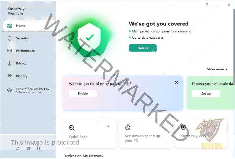 Best Paid & Free Antivirus Software Singapore - Kaspersky Premium Dashboard
